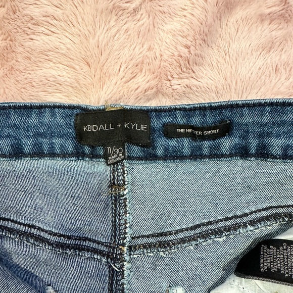 Kendall & Kylie Blue Distressed Cut-Off Jean Shorts - Picture 2 of 4